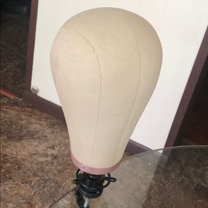 Cork Canvas Block Head Mannequin Head